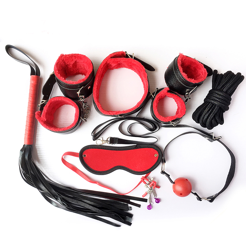 Hawkko Bed Restraints Toys Leather Bondage Sets Restraint Kits Things for Couples (8 Pcs )